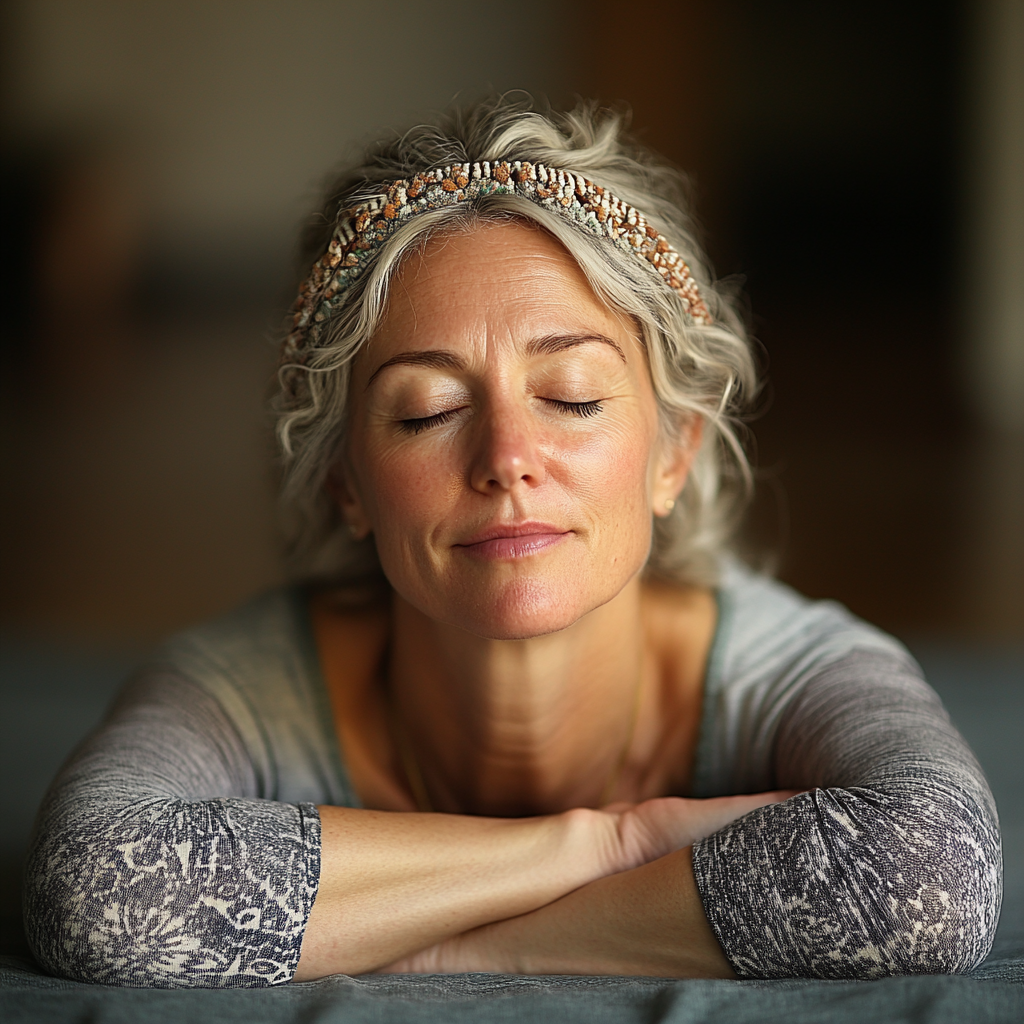 Старші люди в позі релаксації